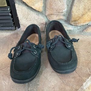 Size 8S Women's black Sperry top sider, boat shoes